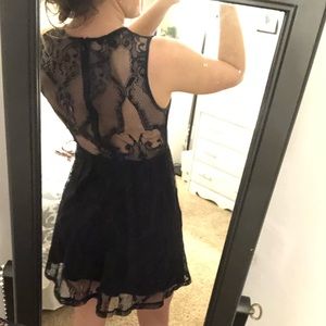 Express black lace dress XS